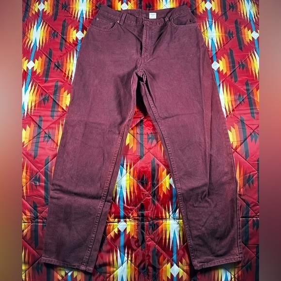 Vintage Levis 550 Red Denim Relaxed Fit Tapered Leg Mom Jeans Women Sz 14 M Reg - Picture 1 of 13